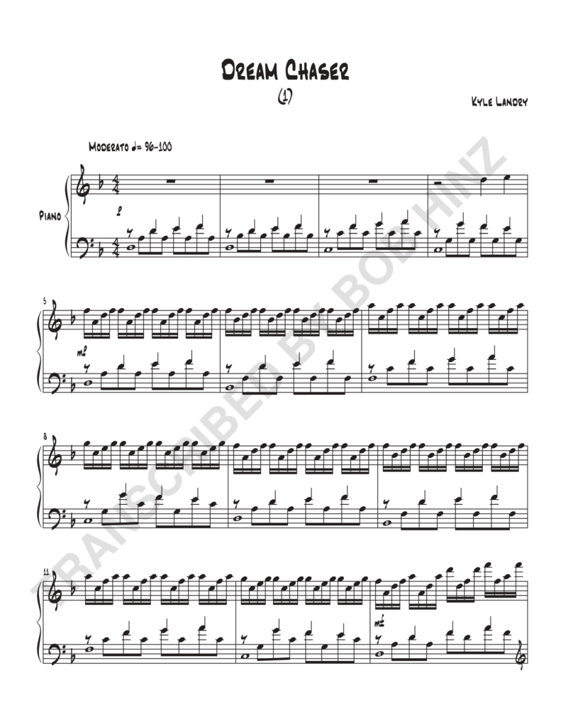 Transcriptions Jazz Pianist Bob Hinz